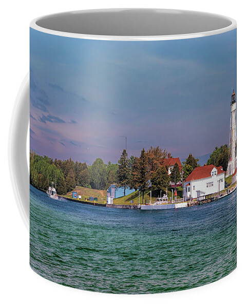 Lighthouse Coffee Mug featuring the photograph Sturgeon Bay Ship Canal Light Tower by Susan Rissi Tregoning