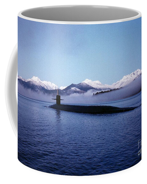 Submarine-us-navy-uss-kentucky Coffee Mug featuring the painting Submarine-us-navy-uss-kentucky by Celestial Images