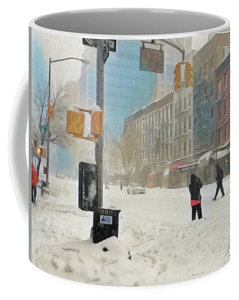 Sugar And Spice Coffee Mug featuring the photograph Sugar and Spice - Snow is So Nice by Miriam Danar