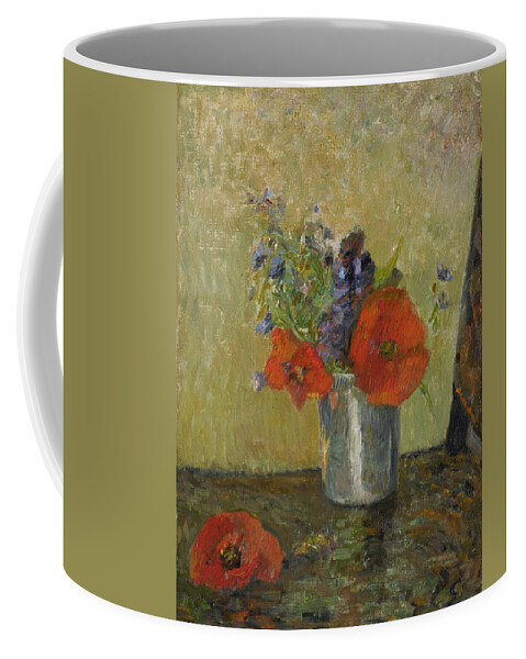 Paul Gauguin Coffee Mug featuring the painting Summer Flowers in a Cup by Paul Gauguin