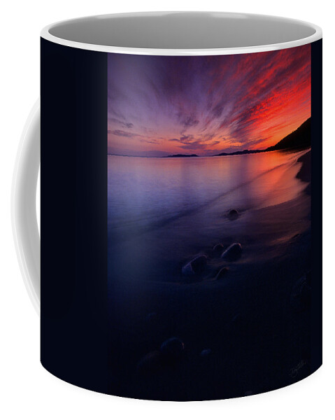 Lake Superior Coffee Mug featuring the photograph Summer Sunset    by Doug Gibbons