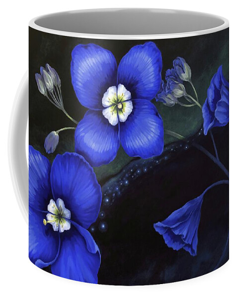 Celestial Flowers Coffee Mug featuring the painting Summer's Night Dream by Lucy West