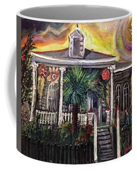 Summertime Coffee Mug featuring the painting Summertime New Orleans by Amzie Adams