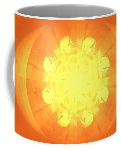Energy Coffee Mug featuring the digital art Sun Core by Ee Photography