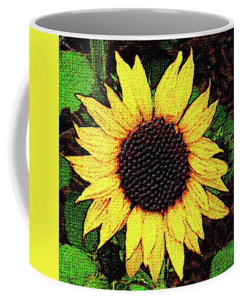 Sun Coffee Mug featuring the digital art Sun Flower by Rod Whyte
