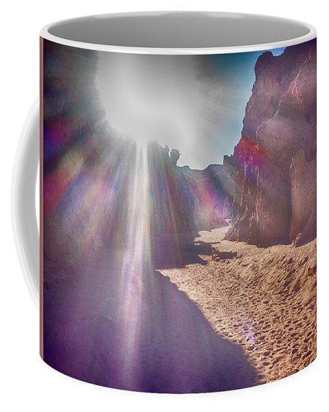 Sun In Moon Valley Coffee Mug featuring the photograph Sun in Moon Valley by Jessica Levant