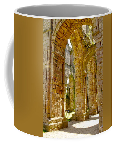 Amber Coffee Mug featuring the photograph Sun in the stone. by Elena Perelman