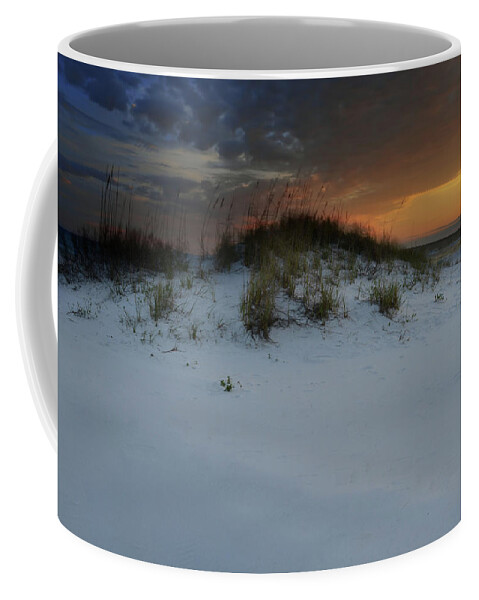 Navarre Coffee Mug featuring the photograph Sun Setting Behind the Dunes 2 by Renee Hardison