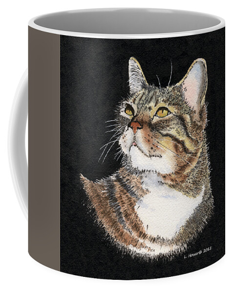 Cat Coffee Mug featuring the painting Suncatcher by Louise Howarth