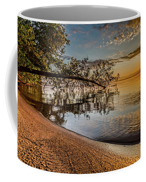 Higgins Lake Coffee Mug featuring the photograph Sunday Sunrise by Joe Holley