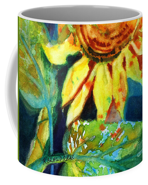 Painting Coffee Mug featuring the painting Sunflower Head 4 by Kathy Braud