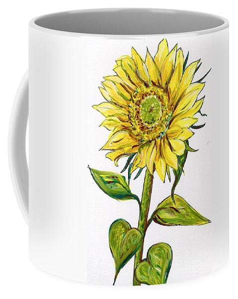Sunflower Coffee Mug featuring the painting Sunflower Illustration by Catherine Gruetzke-Blais