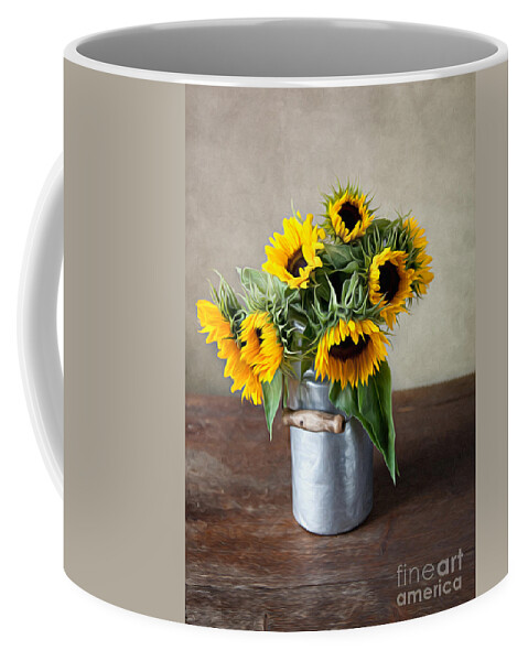 Sunflower Coffee Mug featuring the photograph Sunflowers by Nailia Schwarz