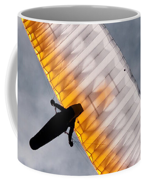 Paraglider Coffee Mug featuring the photograph Sunlit Paraglider by Bel Menpes