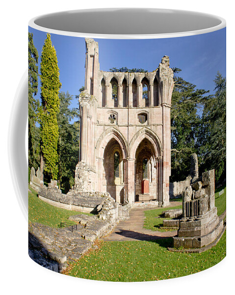 Dryburgh Coffee Mug featuring the photograph Sunny afternoon in Dryburgh Abbey. by Elena Perelman