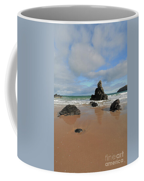 Durness Coffee Mug featuring the photograph Sunny Day by Sango Bay by Maria Gaellman