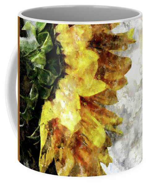 Sunflower Coffee Mug featuring the digital art Sunny Emotions by Art Di