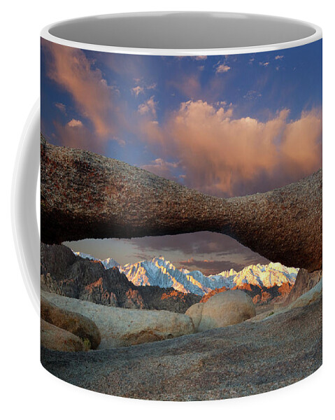 Landscape Photography Coffee Mug featuring the photograph Sunrise at Lathe Arch by Keith Kapple