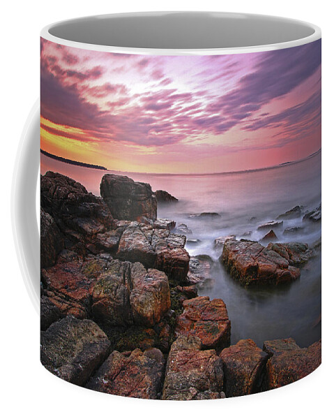 Coastal Maine Coffee Mug featuring the photograph Sunrise at Seawall Maine Acadia National Park by Juergen Roth