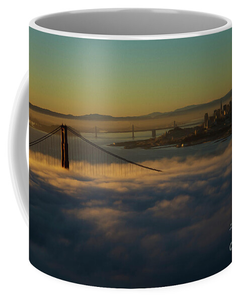 Sunrise Coffee Mug featuring the photograph Sunrise at the Golden Gate by David Bearden