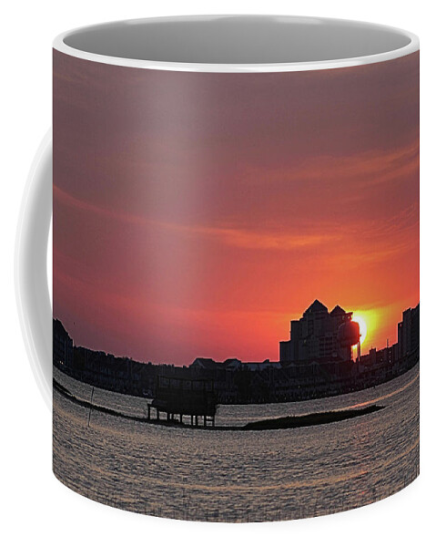 Sun Coffee Mug featuring the photograph Sunrise Circles The Water Tower by Robert Banach