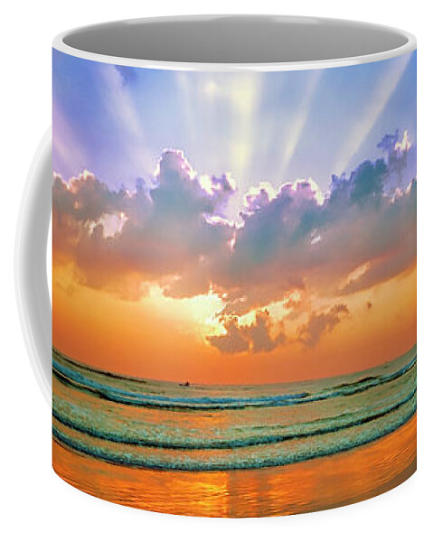 Sunrise Coffee Mug featuring the photograph SunRise East Coast FL Daytona Beach by Tom Jelen