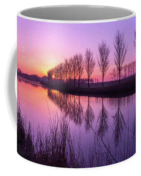 Canal Coffee Mug featuring the photograph Sunrise in Holland by Sue Leonard
