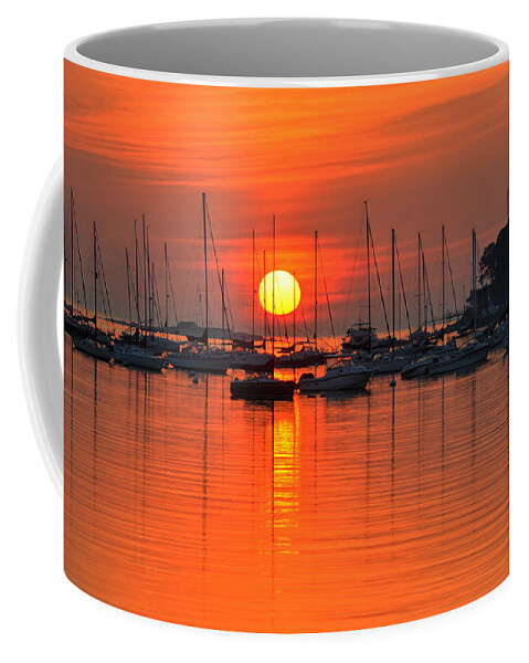 Salem Coffee Mug featuring the photograph Sunrise on Salem Harbor Salem MA by Toby McGuire