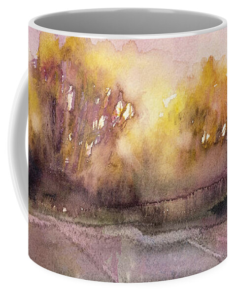 Landscape Coffee Mug featuring the painting Sunrise on the Lane by Judith Levins