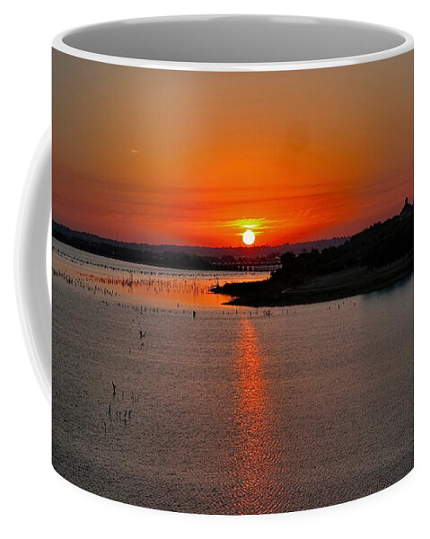 Landscape Coffee Mug featuring the photograph Sunrise over Lake Ray Hubbard by Diana Mary Sharpton