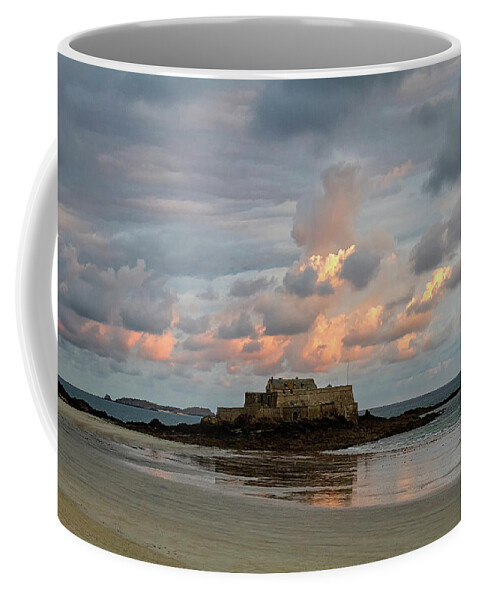 Water Coffee Mug featuring the photograph Sunrise, St Malo by Shirley Mitchell