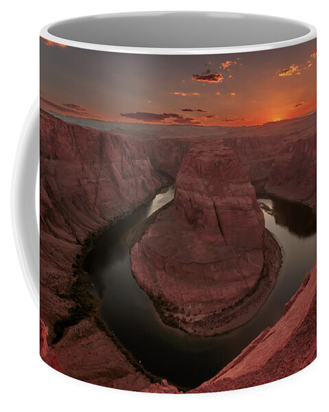 Sunset Coffee Mug featuring the photograph Sunset at Horseshoe Bend by Susan Rissi Tregoning