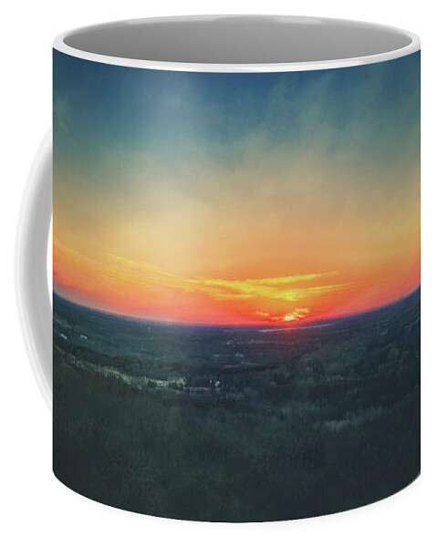 Silhouette Coffee Mug featuring the photograph Sunset at Lapham Peak #3 - Wisconsin by Jennifer Rondinelli Reilly - Fine Art Photography