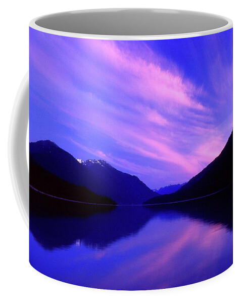 Abstract Coffee Mug featuring the photograph Sunset At Lillooet Lake by Lyle Crump