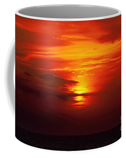 Sunset Coffee Mug featuring the photograph Sunset at Sea by Sue Melvin