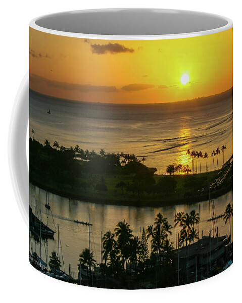 Sunset Coffee Mug featuring the photograph Sunset at the Harbor by Aashish Vaidya