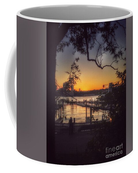 Sunset Coffee Mug featuring the photograph Sunset at the Pier by Miriam Danar