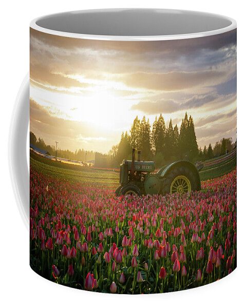 Oregon Coffee Mug featuring the photograph Sunset at the Tulip Farm by James Udall