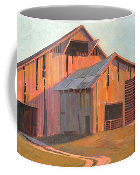 Michael Humphries Coffee Mug featuring the painting Sunset Barn by Michael Humphries