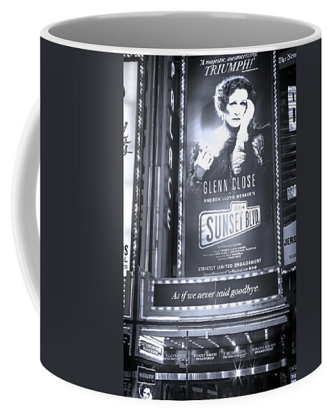 New York City Coffee Mug featuring the photograph Sunset Boulevard Marquee by Mark Andrew Thomas