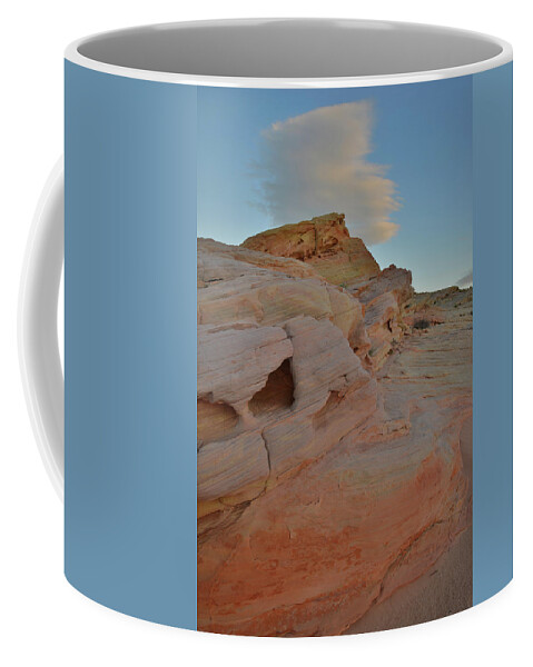 Valley Of Fire State Park Coffee Mug featuring the photograph Sunset Cloud above Valley of Fire by Ray Mathis