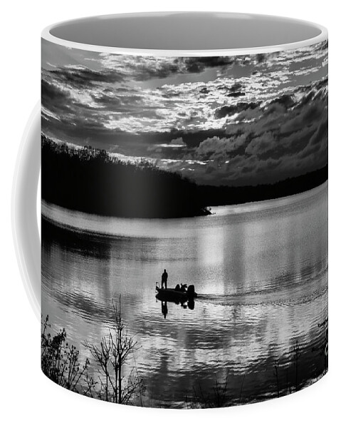 Fishing Coffee Mug featuring the photograph Sunset Fisherman 2 by Dennis Hedberg