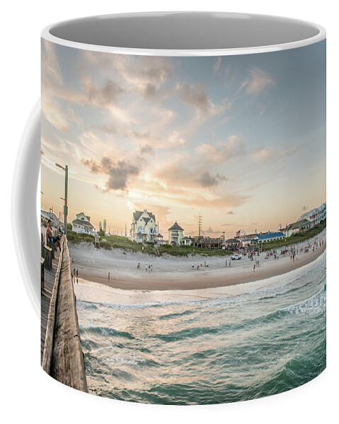 North Carolina Coffee Mug featuring the photograph Sunset From The Pier by Cynthia Wolfe