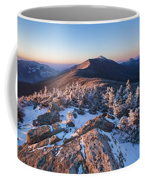 Sunset Glow On Franconia Ridge Coffee Mug featuring the photograph Sunset Glow on Franconia Ridge by White Mountain Images
