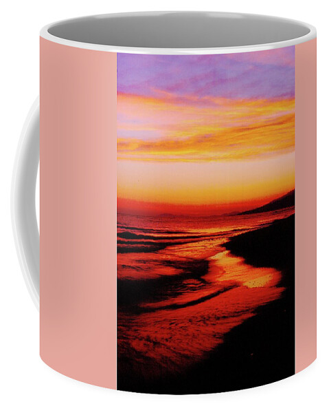 Abstract Coffee Mug featuring the digital art Sunset In Vancouver 3 by Lyle Crump