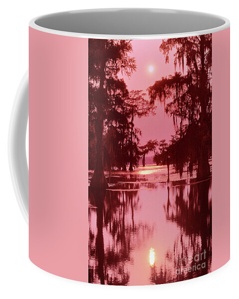 North America Coffee Mug featuring the photograph Sunset on the Bayou Atchafalaya Basin Louisiana by Dave Welling