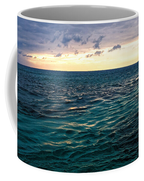 Caribbean Coffee Mug featuring the photograph Sunset on the Caribbean by Lars Lentz