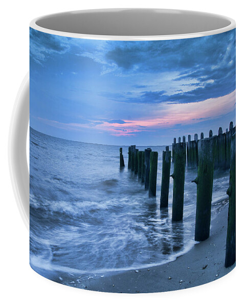 Maurice River Coffee Mug featuring the photograph Sunset On The Delaware Bay by Kristia Adams