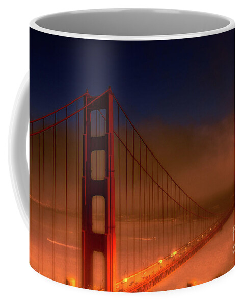 Golden Gate Bridge Coffee Mug featuring the photograph Sunset on the Golden Gate by Tommy Anderson