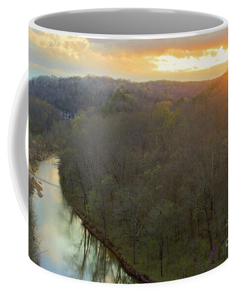 Sunset Coffee Mug featuring the photograph Sunset on the River by Reva Dow